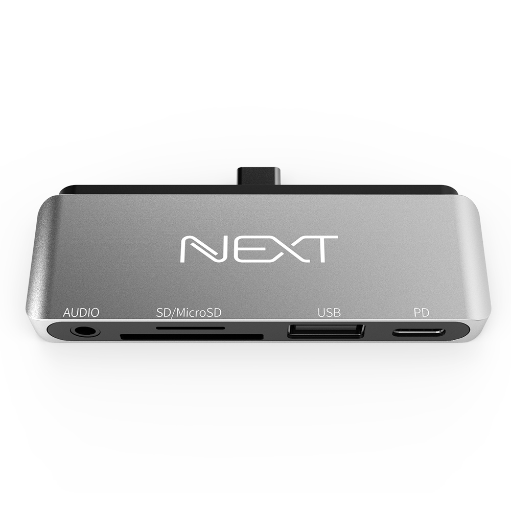 NEXT-9716TC-PD USB-C to 카드리더기 USB2.0 허브 PD충전 오디오단자