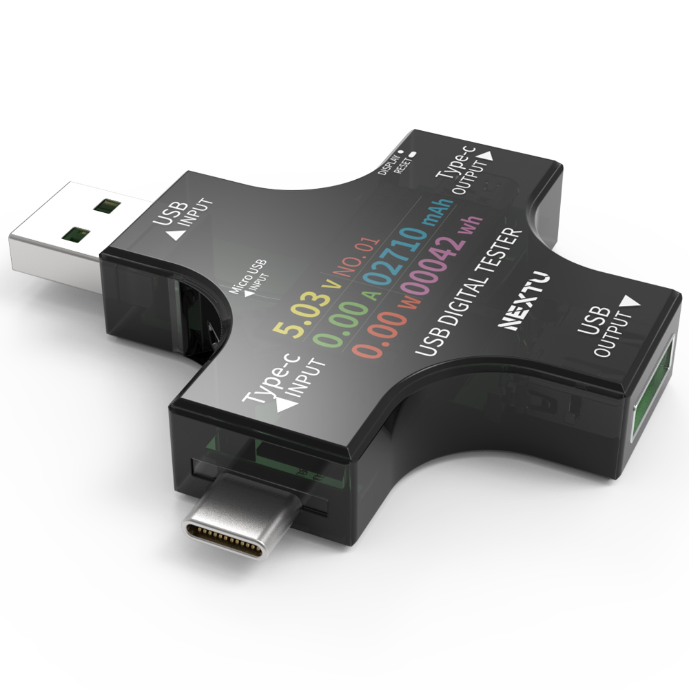 NEXT-VA03 고급형 전류 전압측정 USB-C A타입 파워메타 테스터기