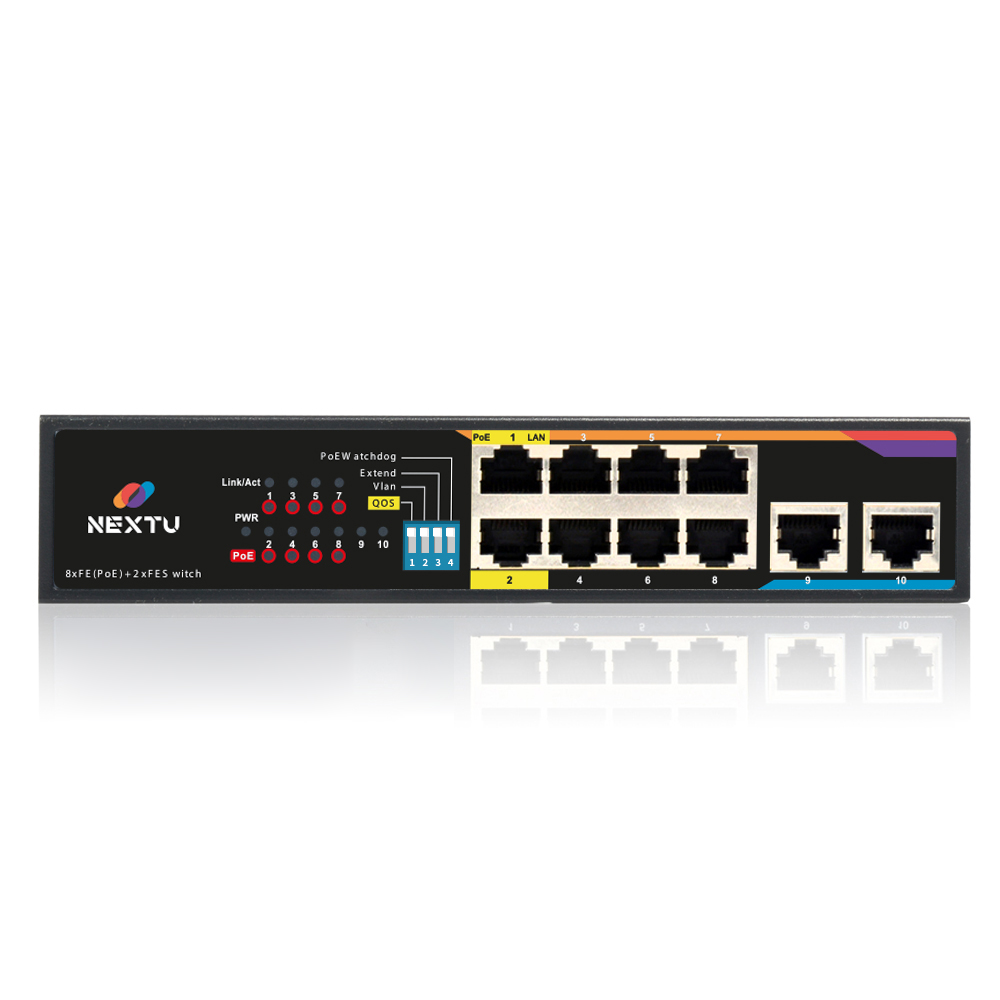 AI지능형 8포트10/100Mbps 120W POE+2TP스위칭허브