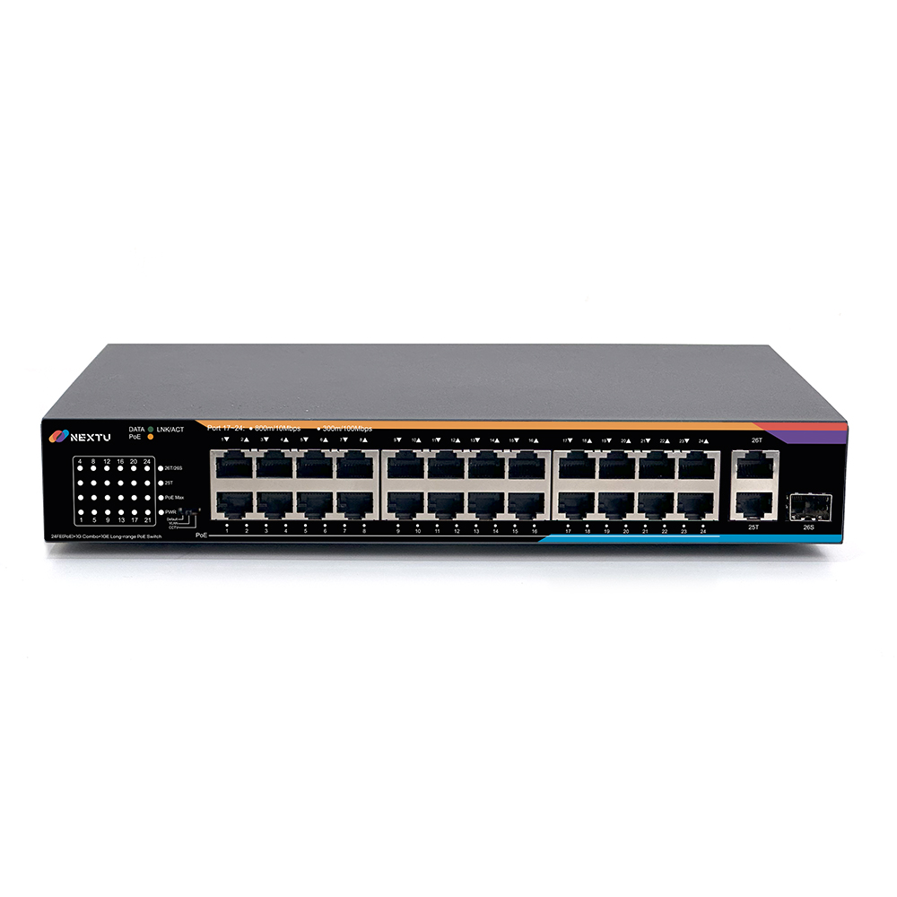 24포트 최대 800미터 거리 연장 POE 스위치허브