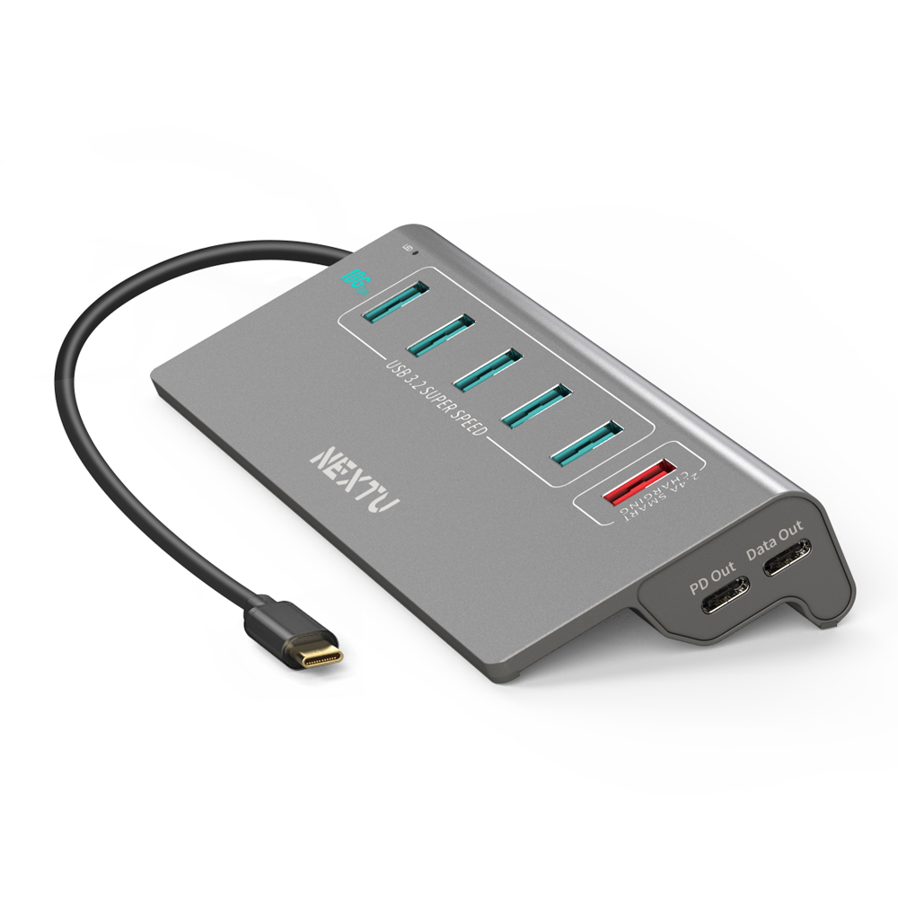 C타입 USB3.2 6포트 USB허브 고속충전 10G 유전원