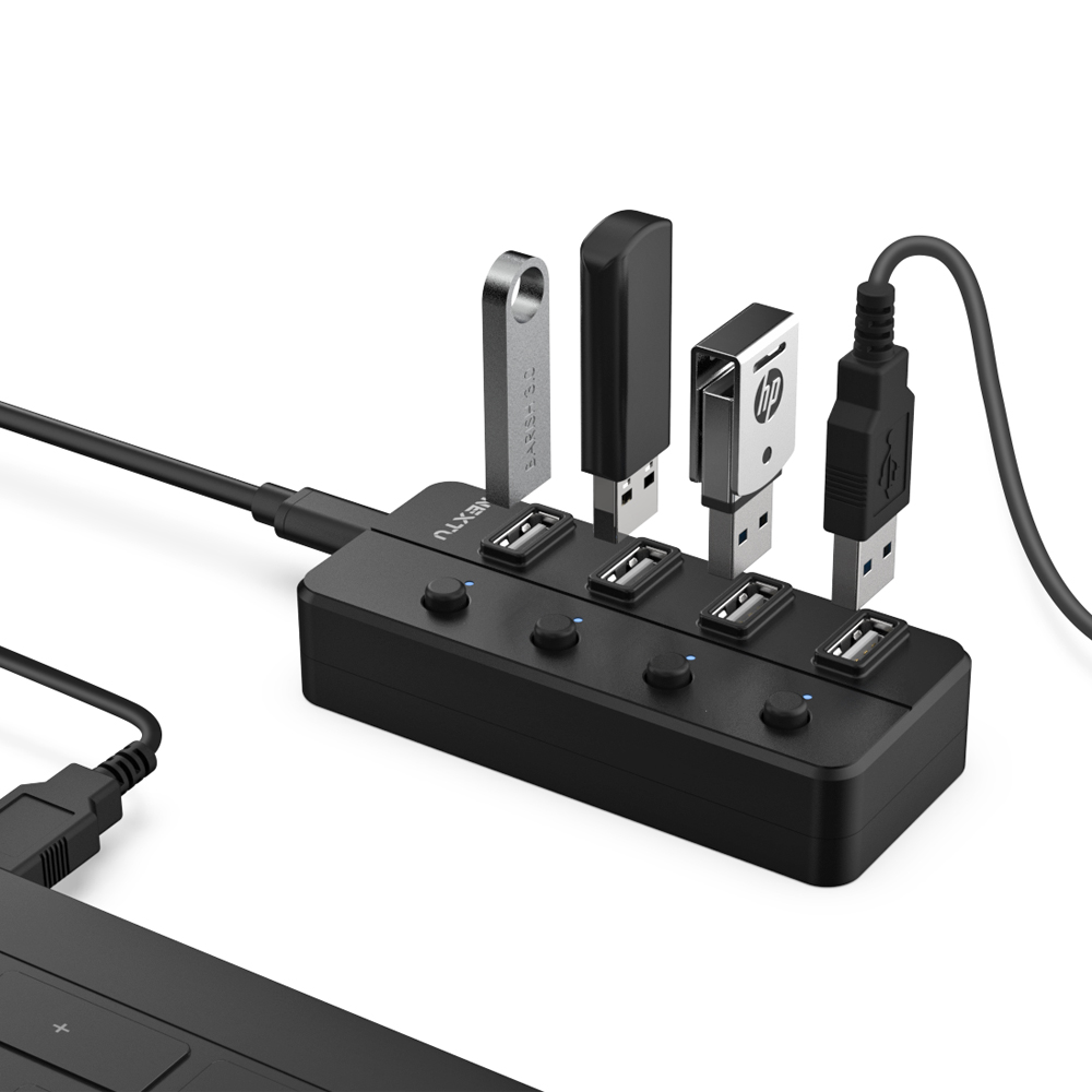 USB2.0 4포트 유전원허브(포트별 전원스위치제공)