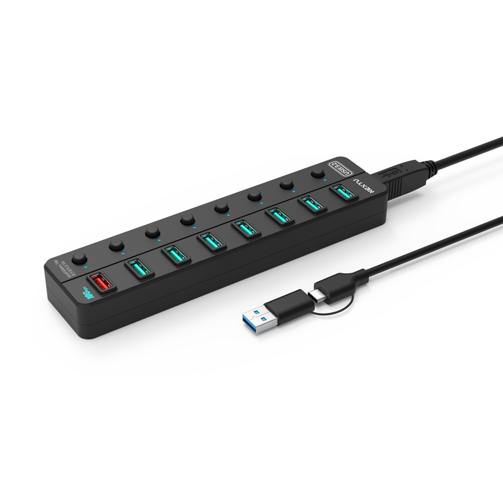 7포트 개별전원 USB허브 10G 충전포트