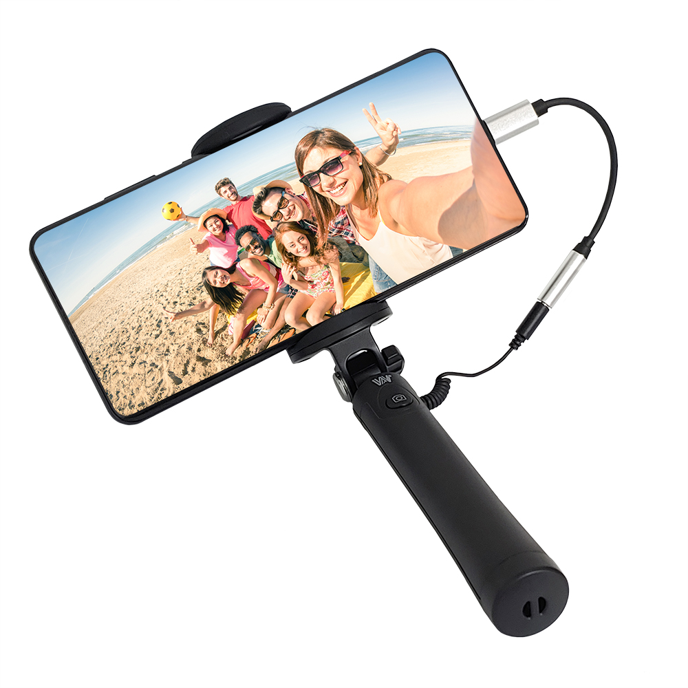 초경량 미니 일체형 유선셀카봉