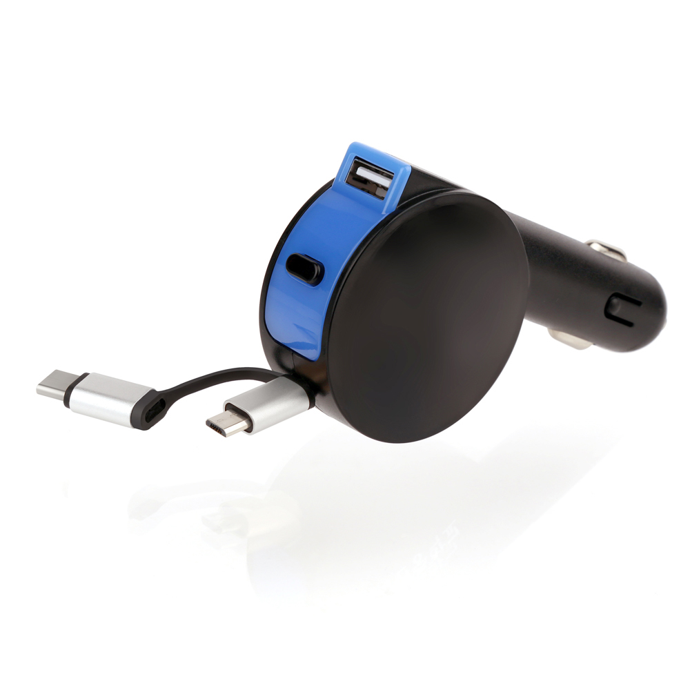 C타입 Micro 5핀 USB 차량용 시거잭 릴 타입 충전기