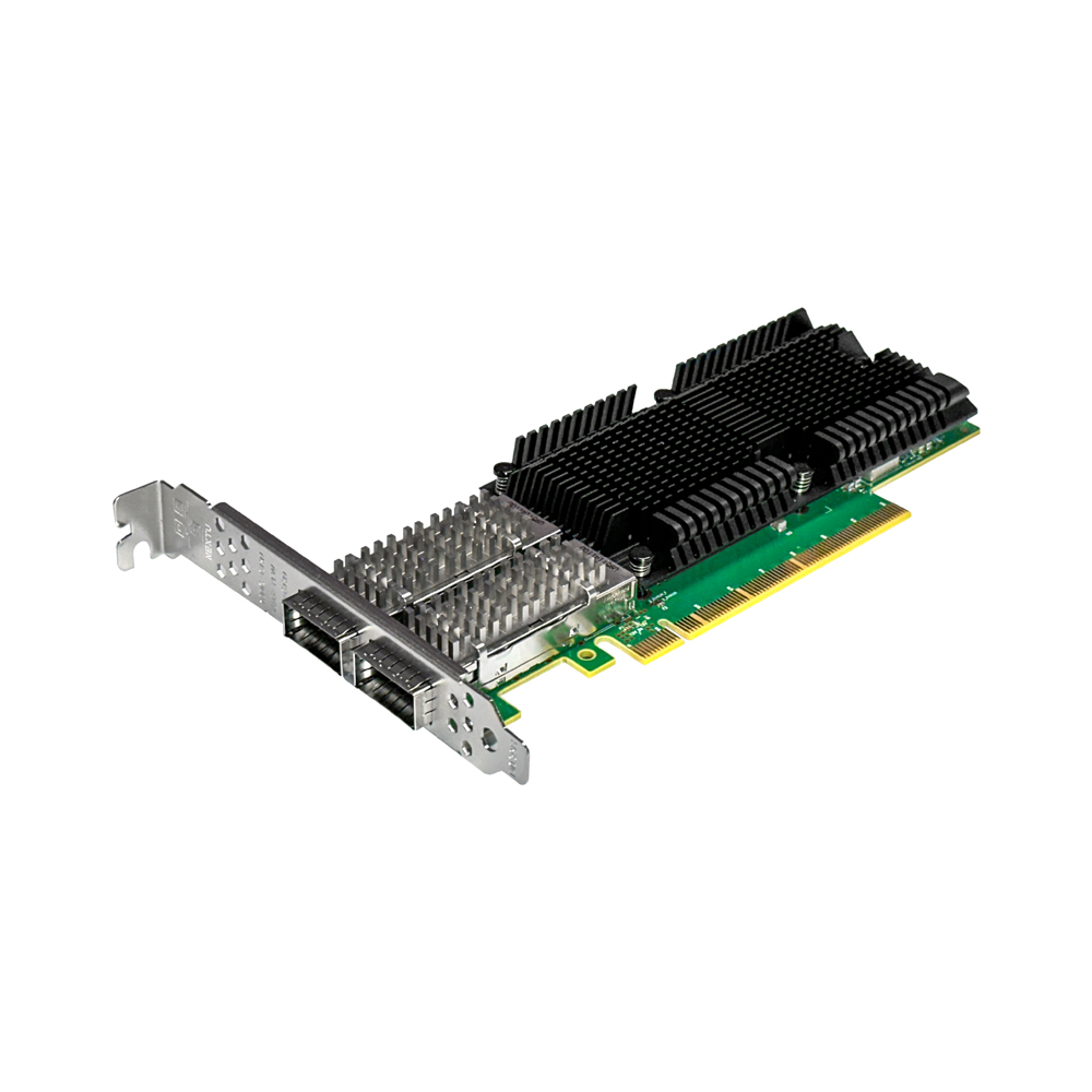 래아자 PCI-E x16 QSFP28 듀얼 100G 멜라녹스 서버 랜카드