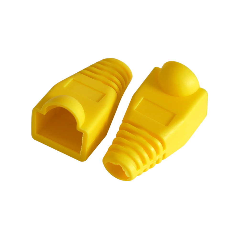 자부단 RJ45 보호캡 통부트 랜부트 100개입 노랑