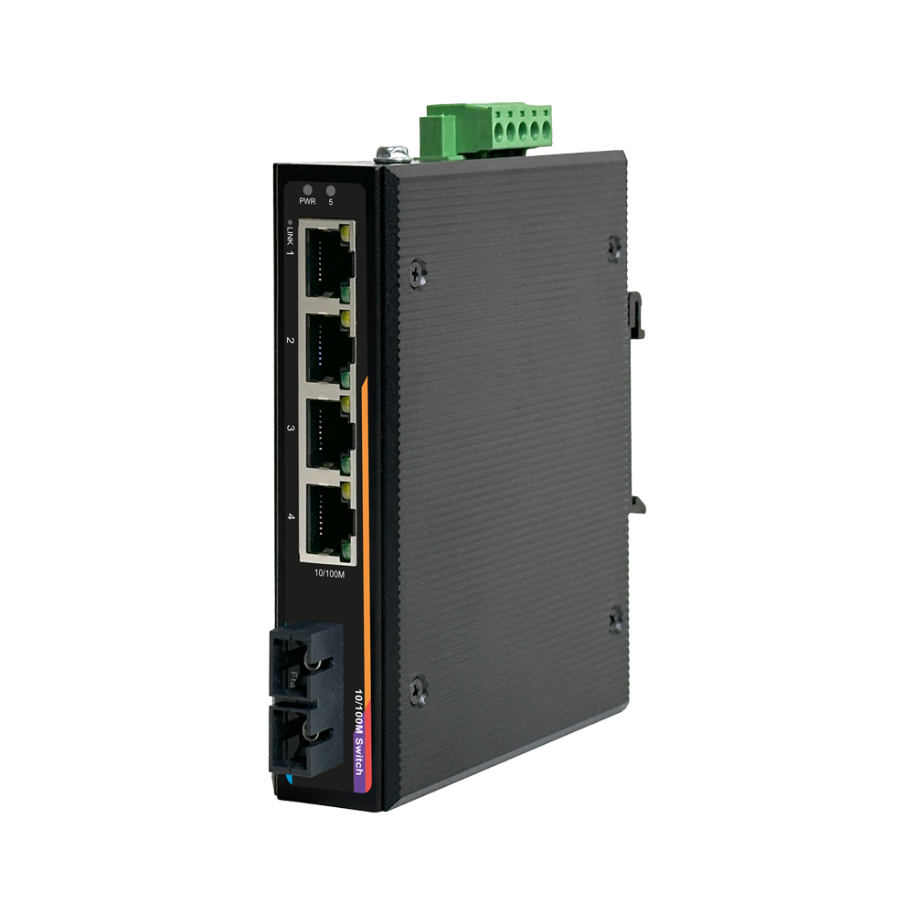스오랑 산업용 4포트 100M TP+ Dual SC 이더넷 스위치허브 0814FDT-SCS