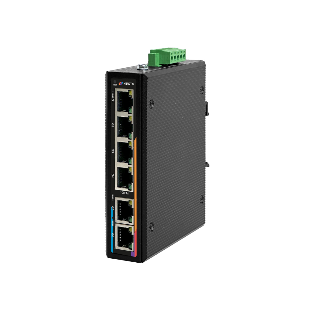 피아심 산업용 4포트 1G TP+ 1G 2TP POE 스위치허브 POE9506GDT