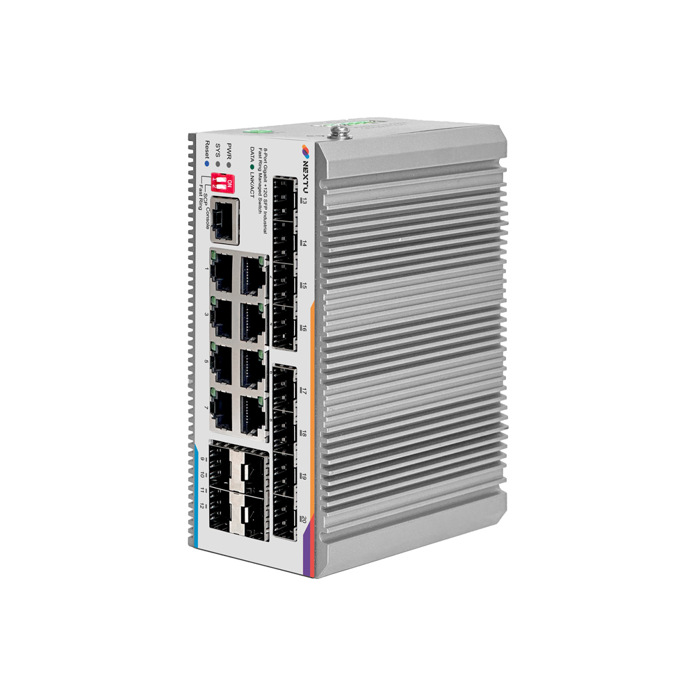 스도래 산업용 8포트 1G TP+ 1G 12SFP L2매니지드 이더넷 스위치허브 86416MDTL2