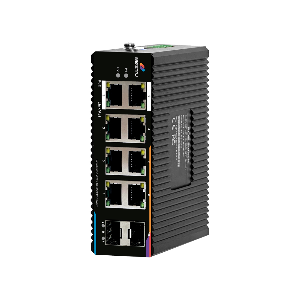 피어방 산업용 1G 8포트 + 2SFP 미니 PoE 스위치 허브 POE9628GDT