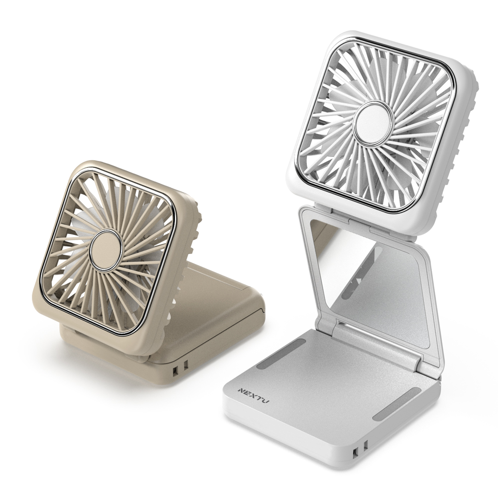 에어스핀 F2 2in1 미니 폴더형&손거울 포켓선풍기