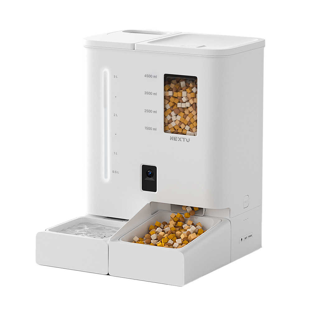 펫지니 올인원 반려동물 반려묘 반려견 스마트캠 일체형 자동 급식기 급수기