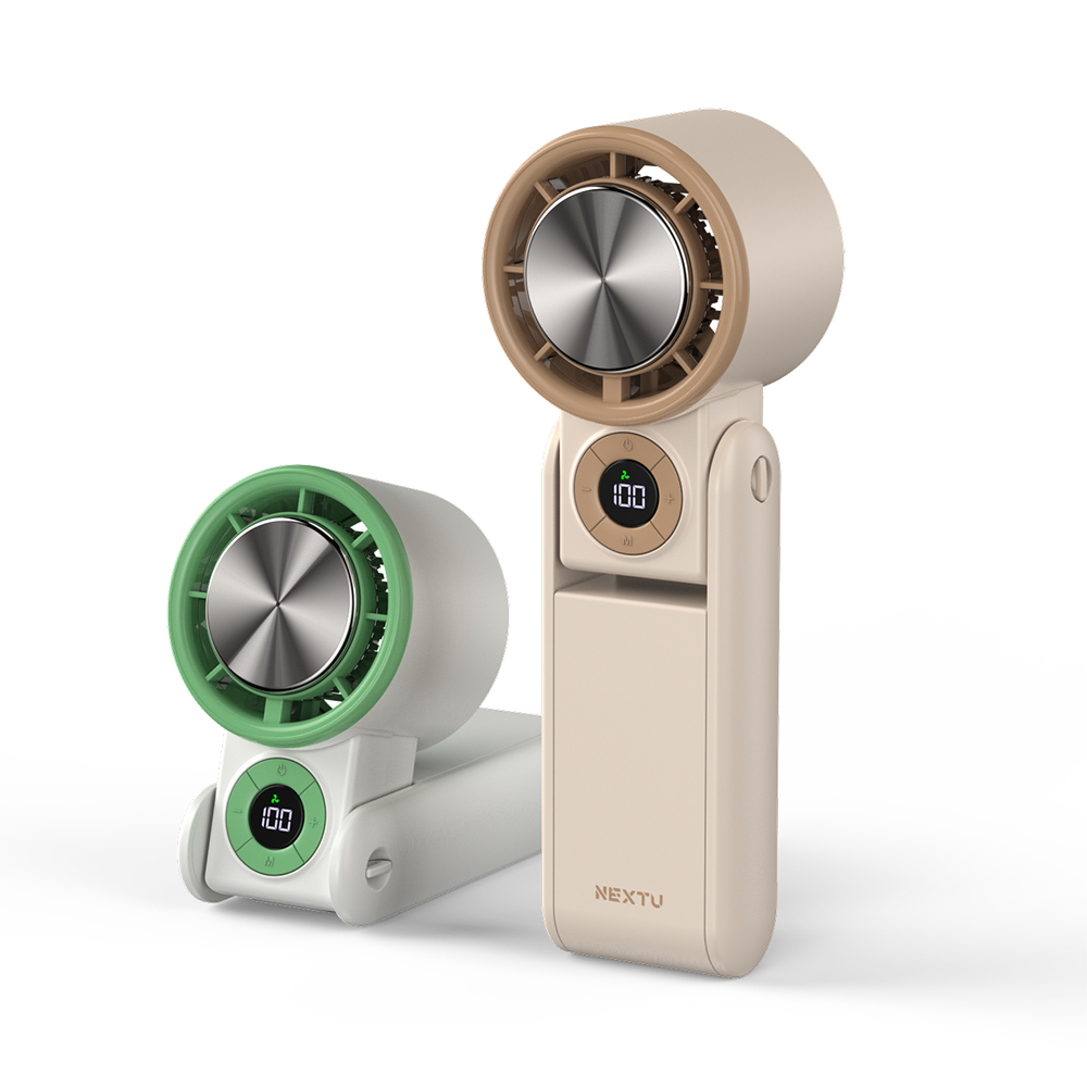 에어스핀 F4  2in1 미니 폴더형&스탠드형 저소음 급속냉각 무선 핸디선풍기(876WIND)