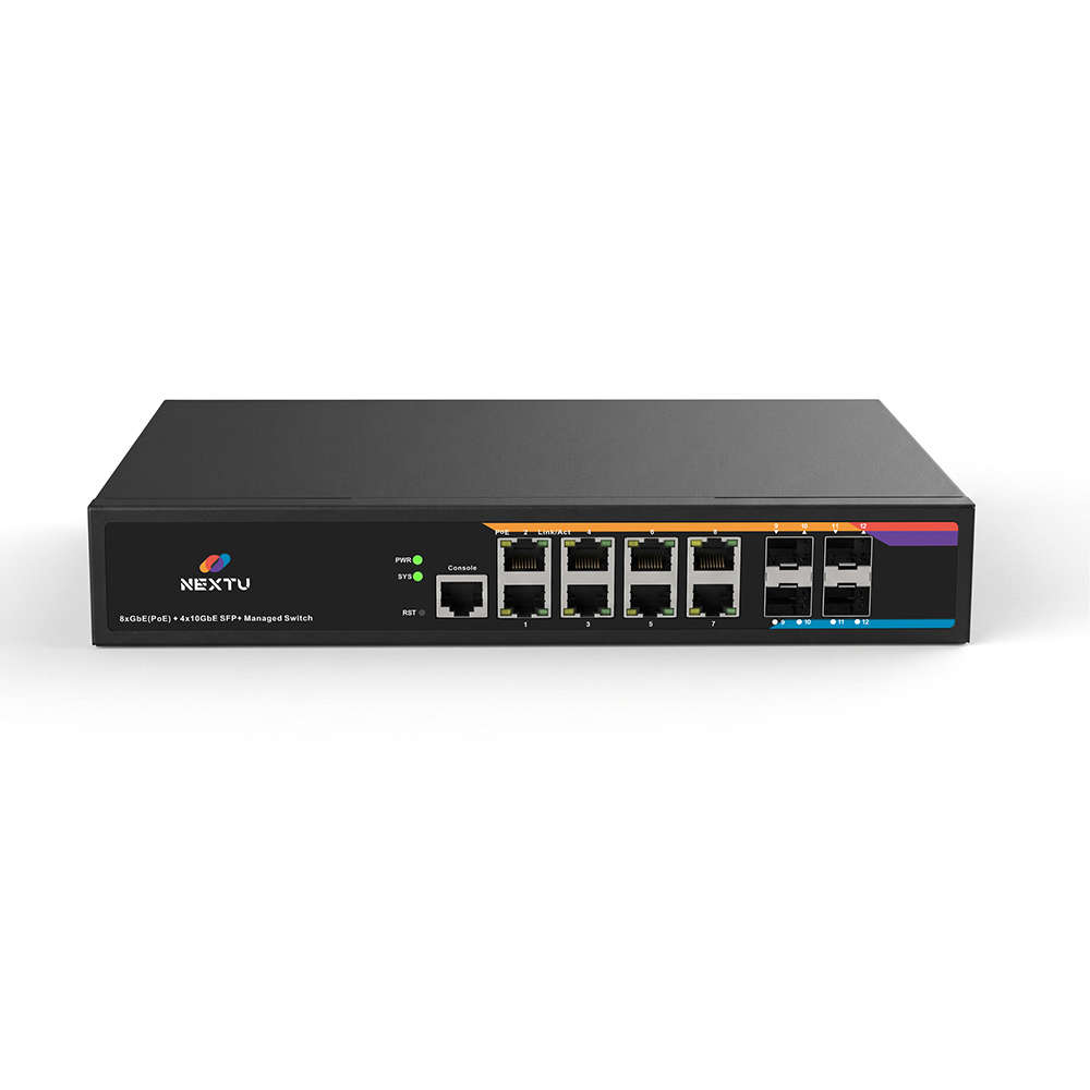 포넥트 MX3  8포트 1G TP + 10G 4SFP+  L3 매니지드 POE 스위치허브