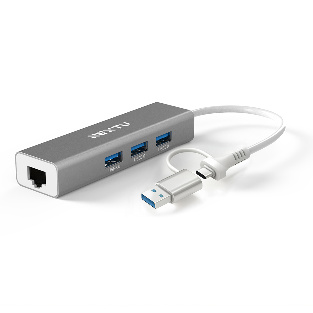 USB-C 멀티 어댑터 USB-A허브 1G기가비트 이더넷
