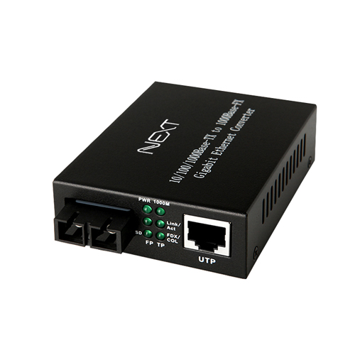 LAN 10/100/1000Mbps SC타입 광미디어 컨버터