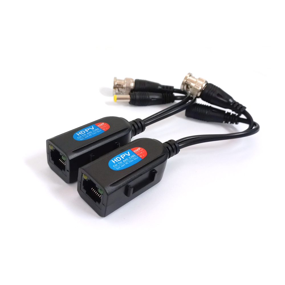 1채널 HD Passive 비디오+전원 발룬 UTP최대 송수신기 세트