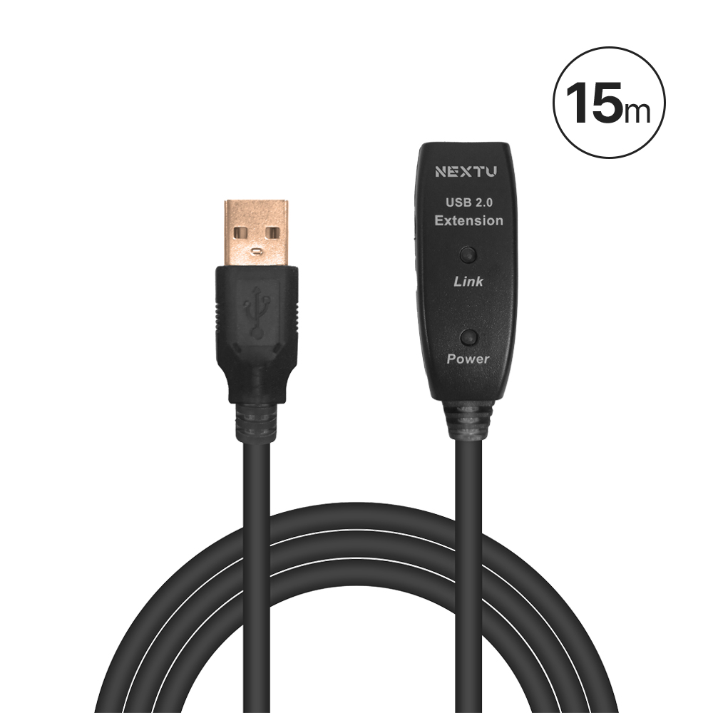 최대 45M 지원 USB 2.0 연장 리피터 15M 케이블