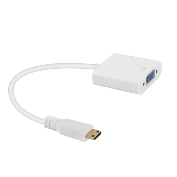 미니 HDMI-VGA 컨버터 오디오 미지원