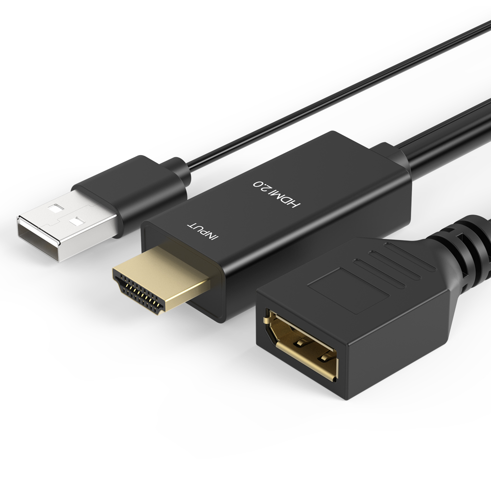 4K HDMI to DP USB 입력 변환 컨버터 케이블