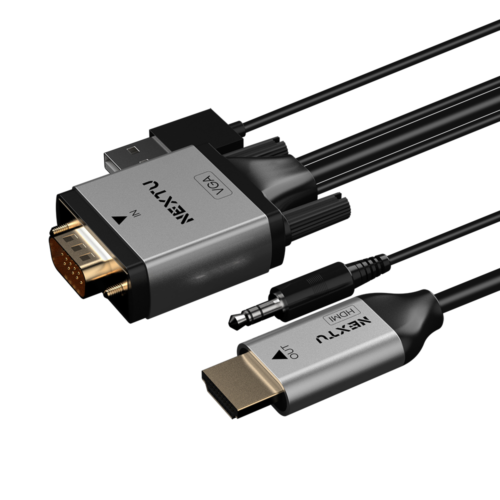 버아드 VGA+오디오 TO HDMI 케이블 2M