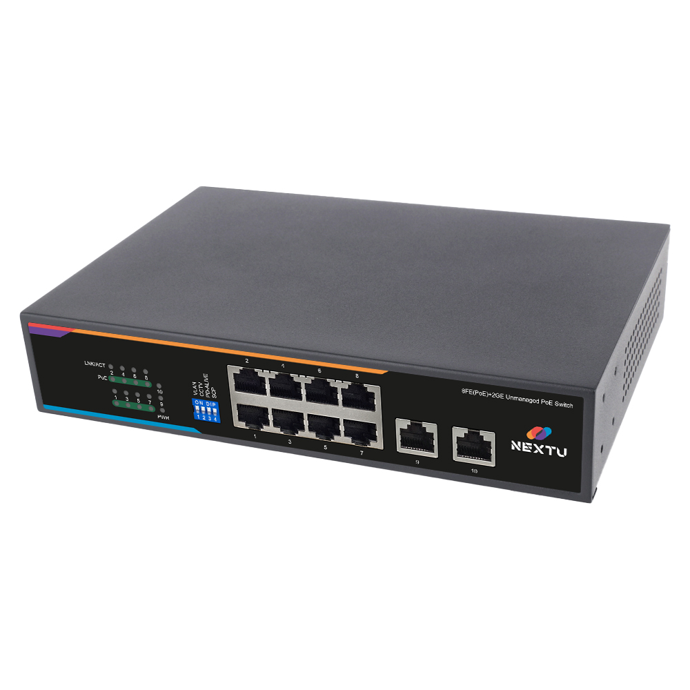 8포트 10/100 POE+Uplink Gigabit Ethernet 스위치