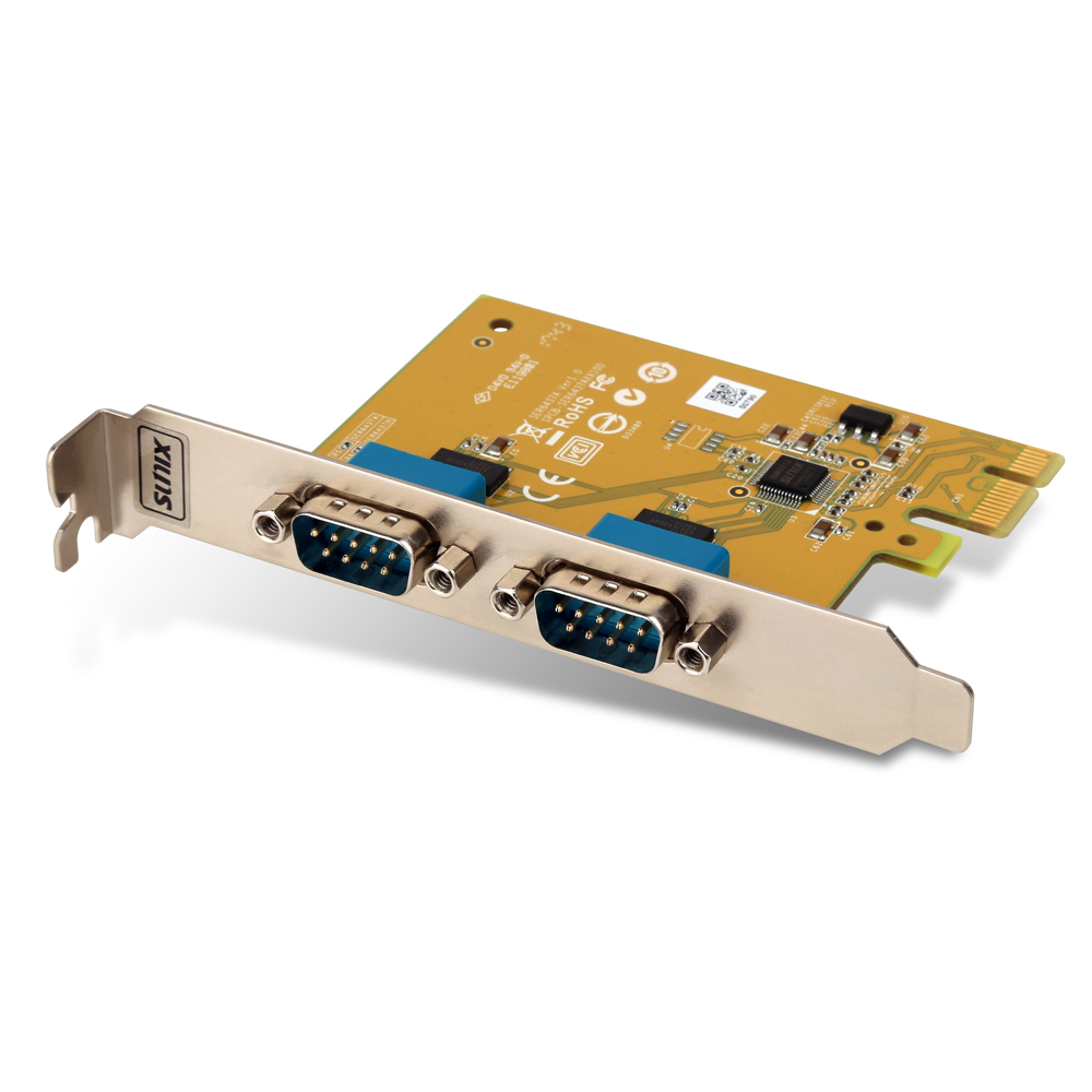 시리얼 PCIe 카드 컨트롤러 2포트 RS232 PCI-Express 카드